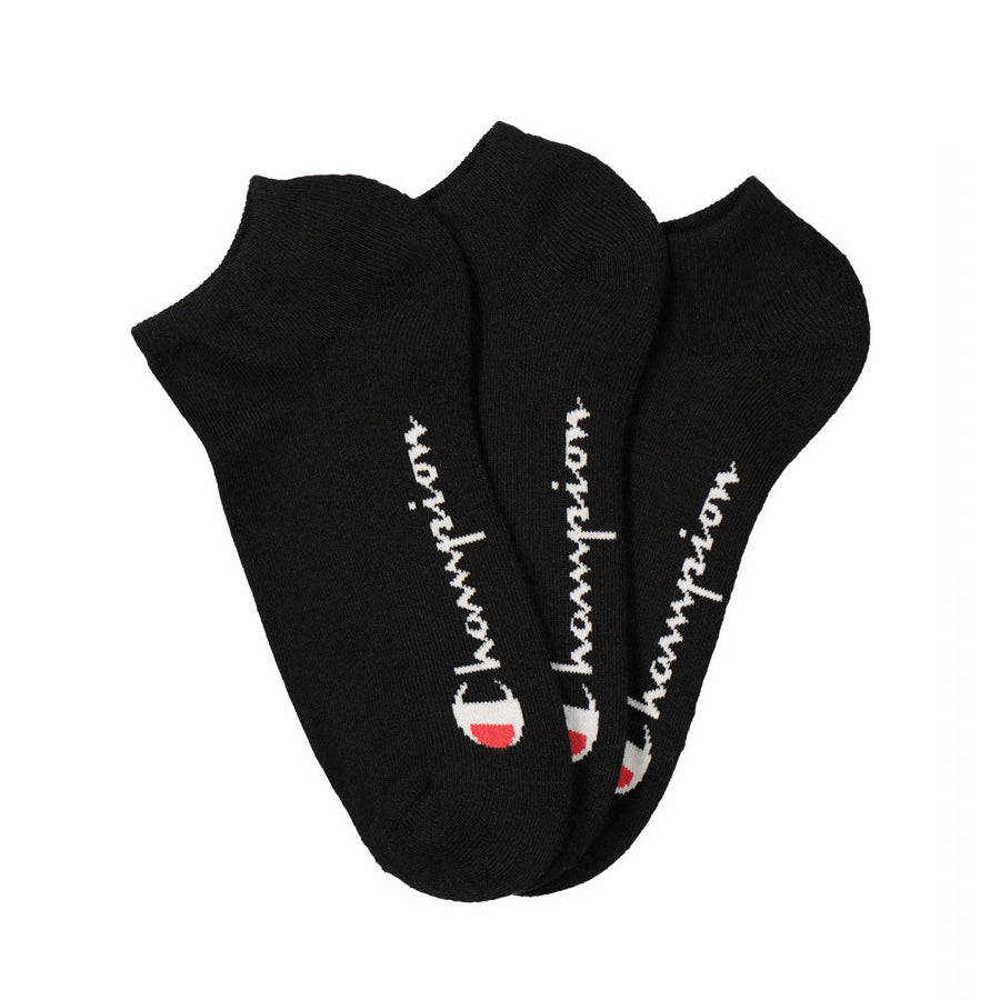 3pk Champion Script socks low cut