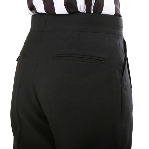 Smitty 4-way stretch flat front womens pants with Front Lay Slash pockets