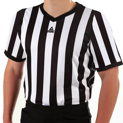 PEAK mesh v-neck basketball referee shirt
