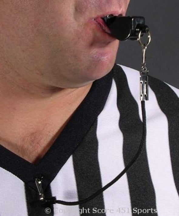 Smitty v-neck basketball referee shirt (black/white)
