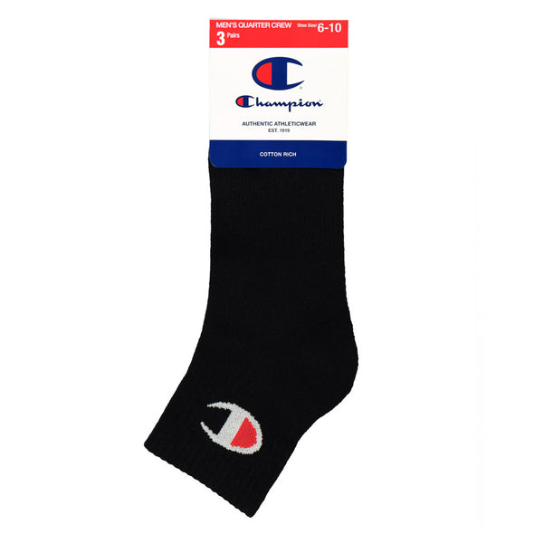 3pk Champion C Logo socks (quarter)