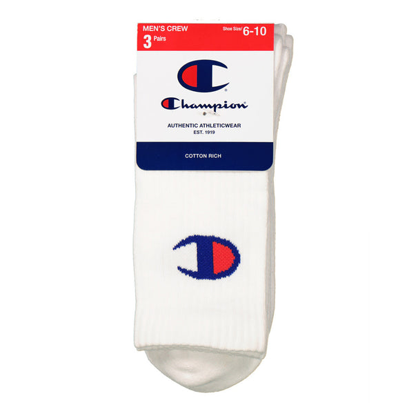 3pk Champion C Logo socks (crew)