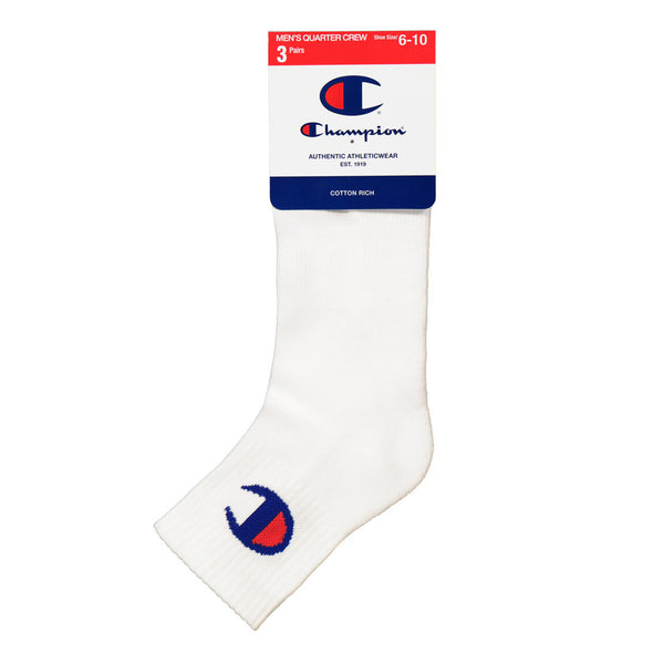 3pk Champion C Logo socks (quarter)